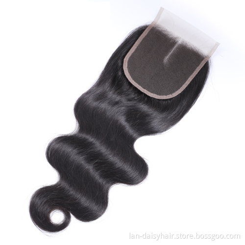 Lan-Daisy Hair 10A  Burma Body Wave Lace Closure 4X4 100% Human Hair Lace Closure HD Closure 120% Density Swiss Lace